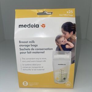 Medela Breast Milk Storage Bags 25 Count 6 ounce